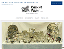 Tablet Screenshot of camelotpewter.com